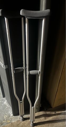 Crutches - height adjustable