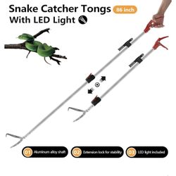 86 inch Snake Catcher Tongs Grabber Traps Stick Hook Bite Kits Tool with Telescopic Pole
