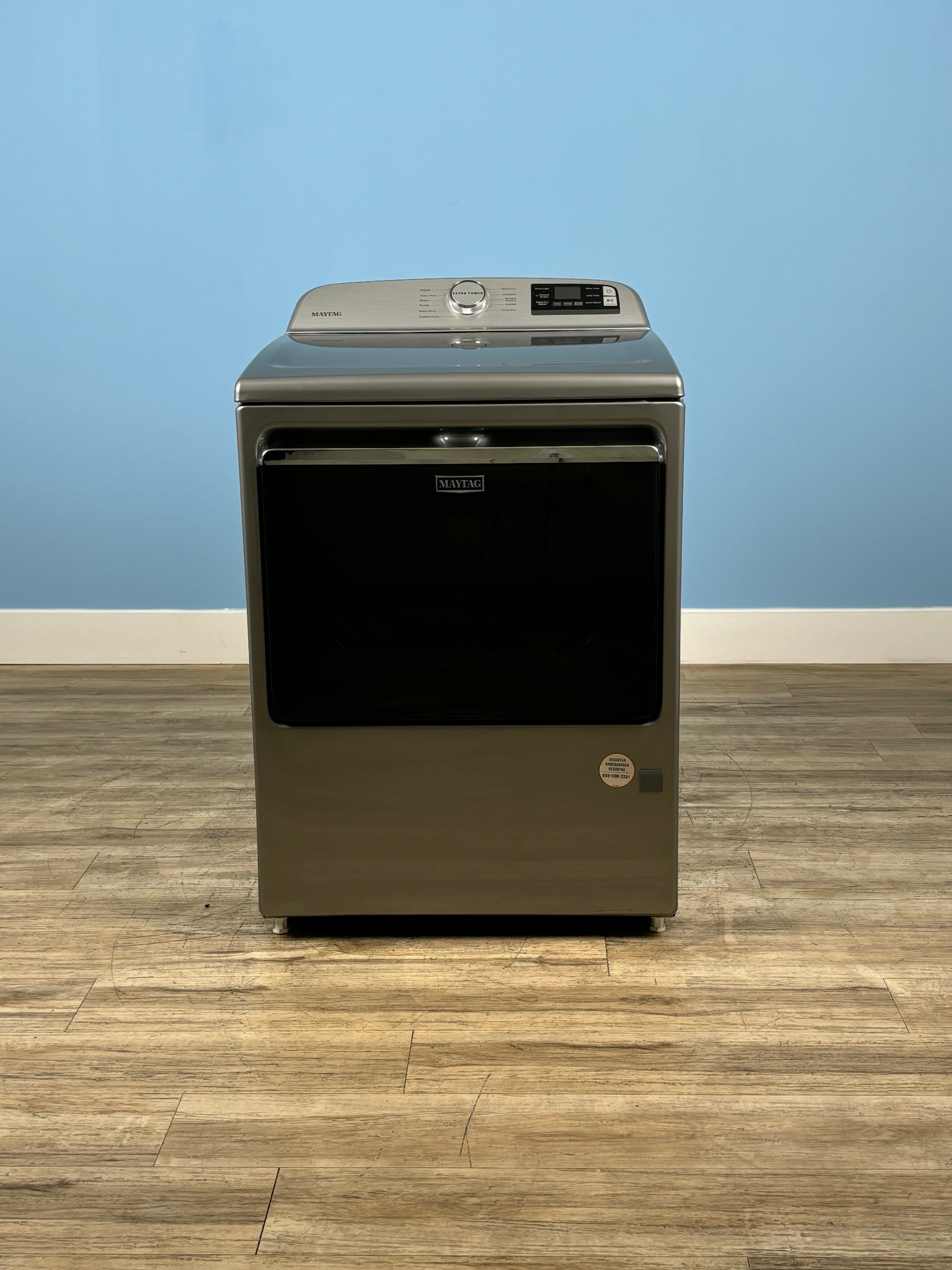Maytag - 7.4 cu. ft. 120-Volt Smart Capable Metallic Slate Gas Dryer with Hamper Door