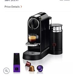 Nespresso CitiZ & Milk Espresso Maker w Frotherby De'Longhin