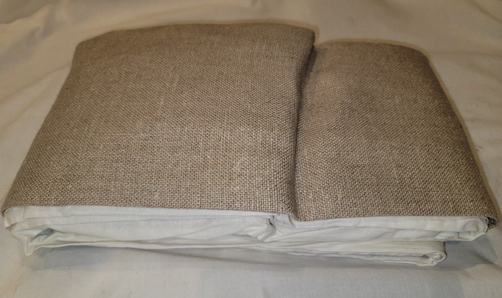 Restoration Hardware Heavyweight Linen Grommet Top Drape 50" X 84", Flax