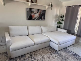 FREE DELIVERY white cloud couch sectional sofa sala