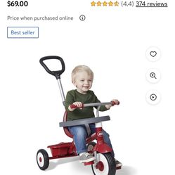 Kids Radio Flyer 3 In 1 Tricycle