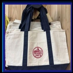 Trader Joe's Large Blue Canvas Tote Bag's 