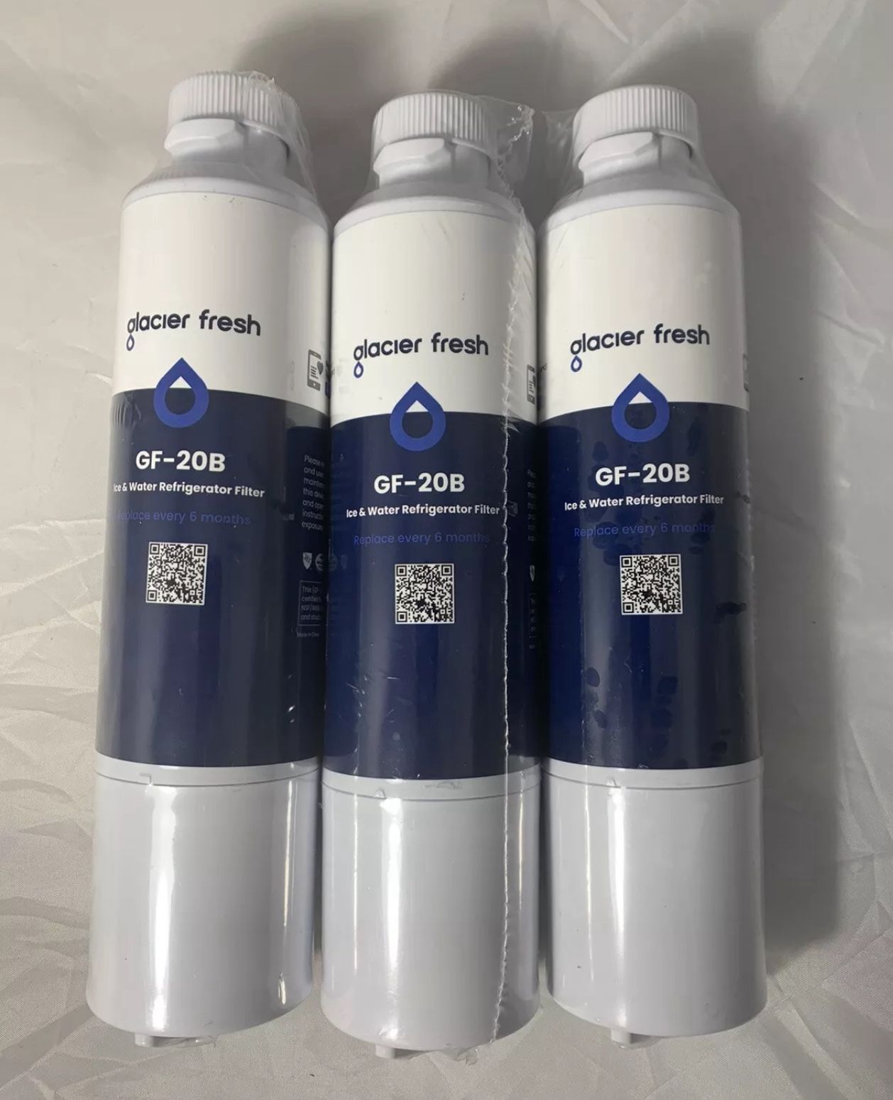 Glacier Fresh Water Filter GF-20B (3 Pack) NEW AND SEALED (No Box)