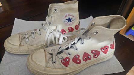 Converse Chuck Taylor High Top Multi-Heart White sz 6, firm.