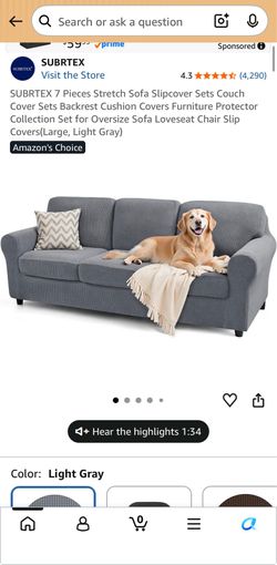 Stretch sofa slipcover