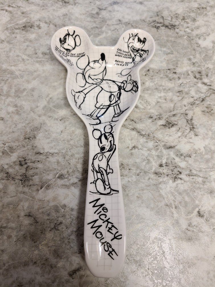 Disney Sketchbook Mickey Mouse Spoon Rest Holder RARE NEW 