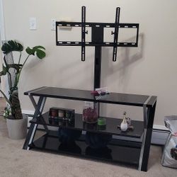 TV Stand Tempered Glass 65"