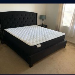 Queen size bed frame with mattress included
