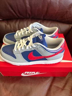 Nike Dunk Low Grey  Blue Red Sneakers size9.5