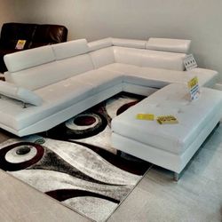 Antares White Modern Sectional