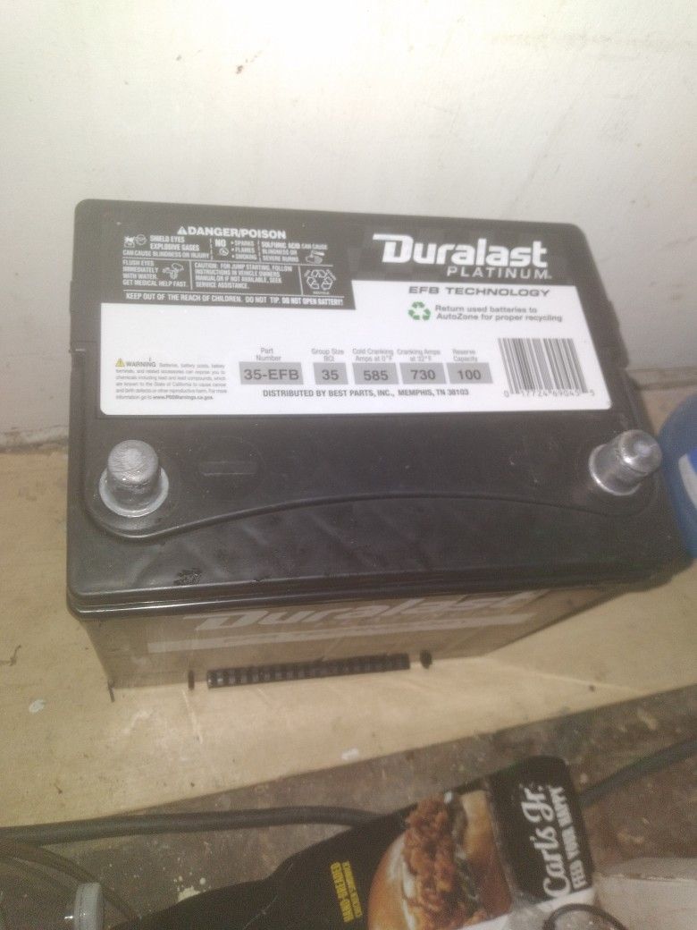 35-efb Duralast Platinum Battery $120