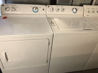 Used GE washer and dryer set. 1 year warranty