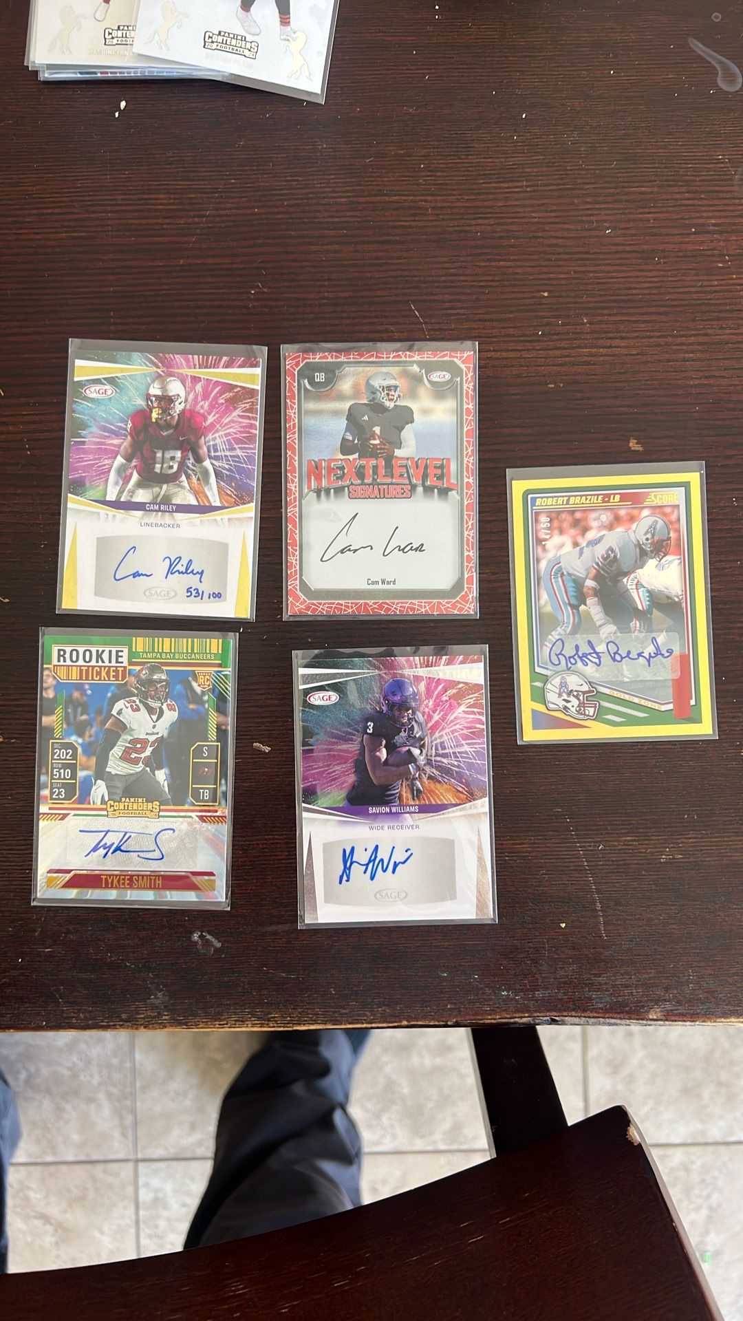 NFL On card Autograph Card Lot