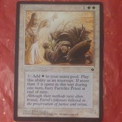 1994 MTG Farrelite Priest Summon Cleric Fallen Empires Phil Foglio Magic The Gathering Card Game Wizards Of The Coast Collectible