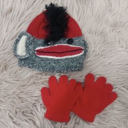 Toddler Monkey Beanie & Gloves ✨$5 For SET✨