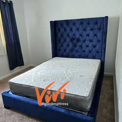 QUEEN MATTRESS WITH BOX SPRING 2PC. BED FRAME ISN'T AVAILABLE