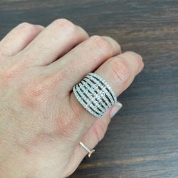 Sterling silver 925 ring for female with cubic zirconia