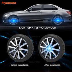 Wheel lighting caps for cars or trucks