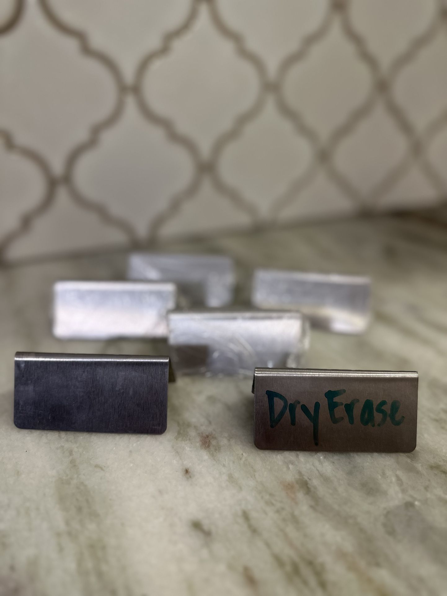 6- Stainless Steel Reusable Name Tents