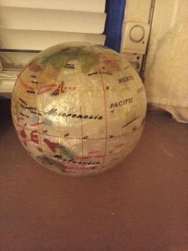 Vintage Mother Of Pearl Globe