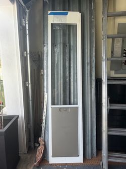 Sliding Glass Door Panel with Built-In Pet Door - puerta para perros