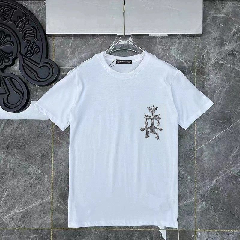 CHROME HEARTS Black and White T-Shirt
