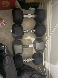 Scale and dumbbells
