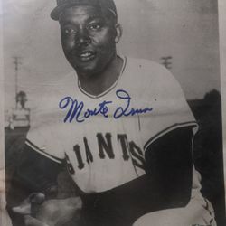 Monte Ervin Autograph 8 By 10,  San Francisco Giants 