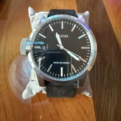Nixon The Chronicle Watch With Leather Band