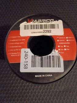 VIABRICO 2-Conductor Red/Black Electrical Wire Spool