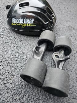 Penny Skateboard Wheels with Trucks Attached & Rhode Gear Helmet s/m 