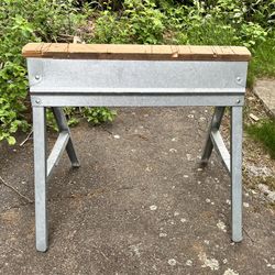 Ebco Stainless Steel Sawhorse with Wood Top