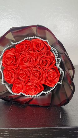 Elegant Satin Rose Bouquet