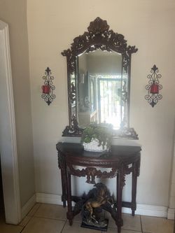 Mirror and table