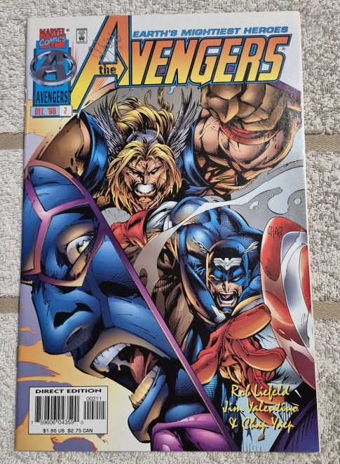 AVENGERS VOL 2 # 2 SIGNED JEPH LOEB HEROES REBORN 1996 NM