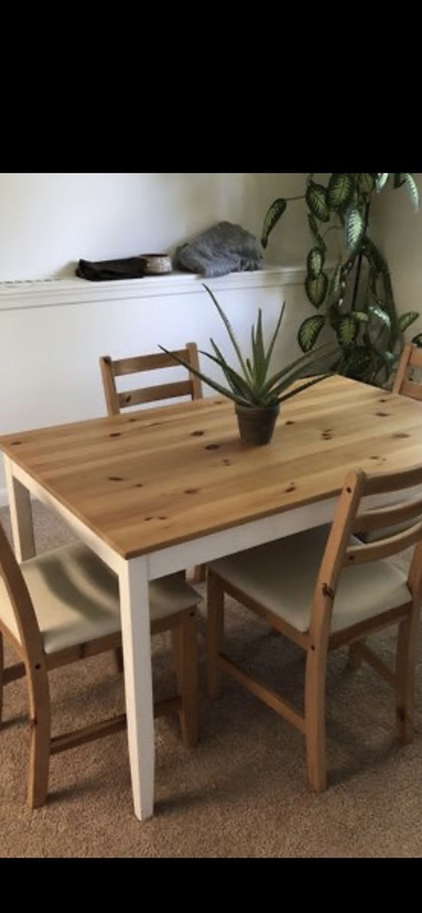 5pc IKEA Lehrman Wooden Dinning Set