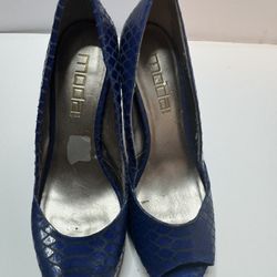 Moda Spana Rhonda Blue Heels Size 8M 