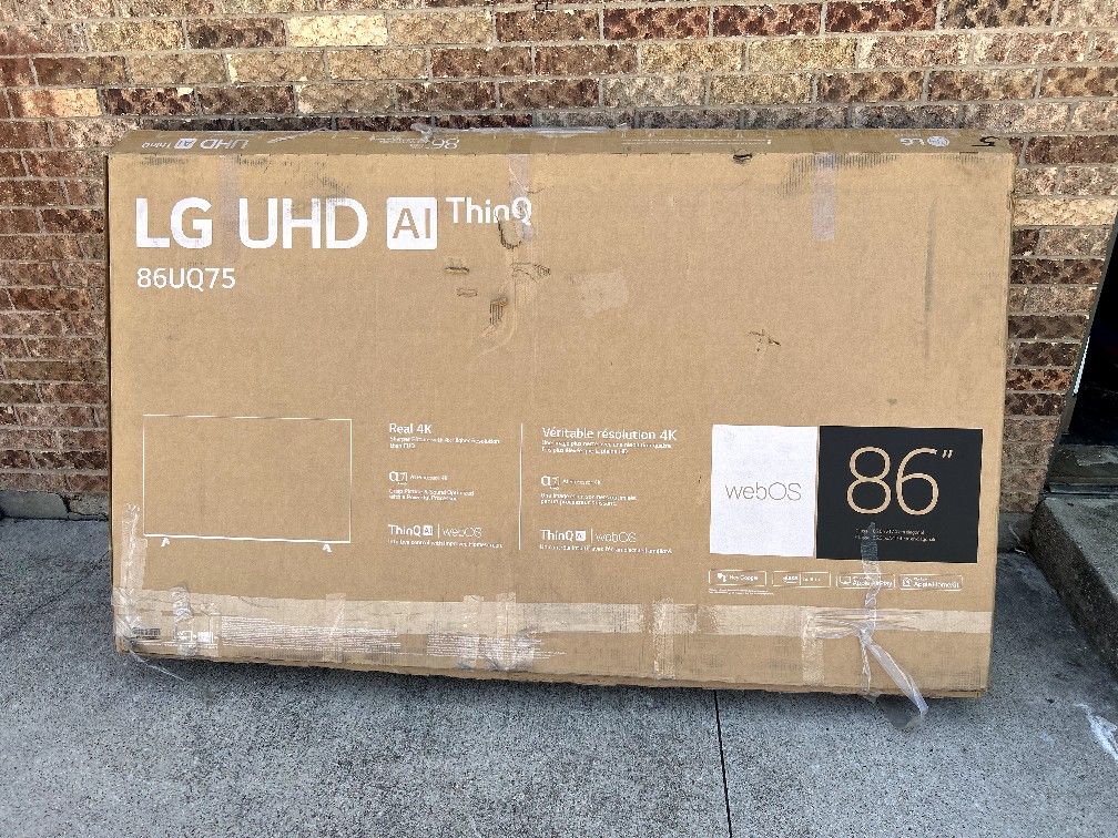 Empty Box For 86" TV with Styrofoam