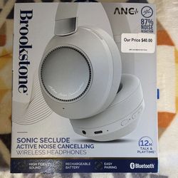 Brookstone Sonic Seclude Active Noise Cancelling Wireless Headphones