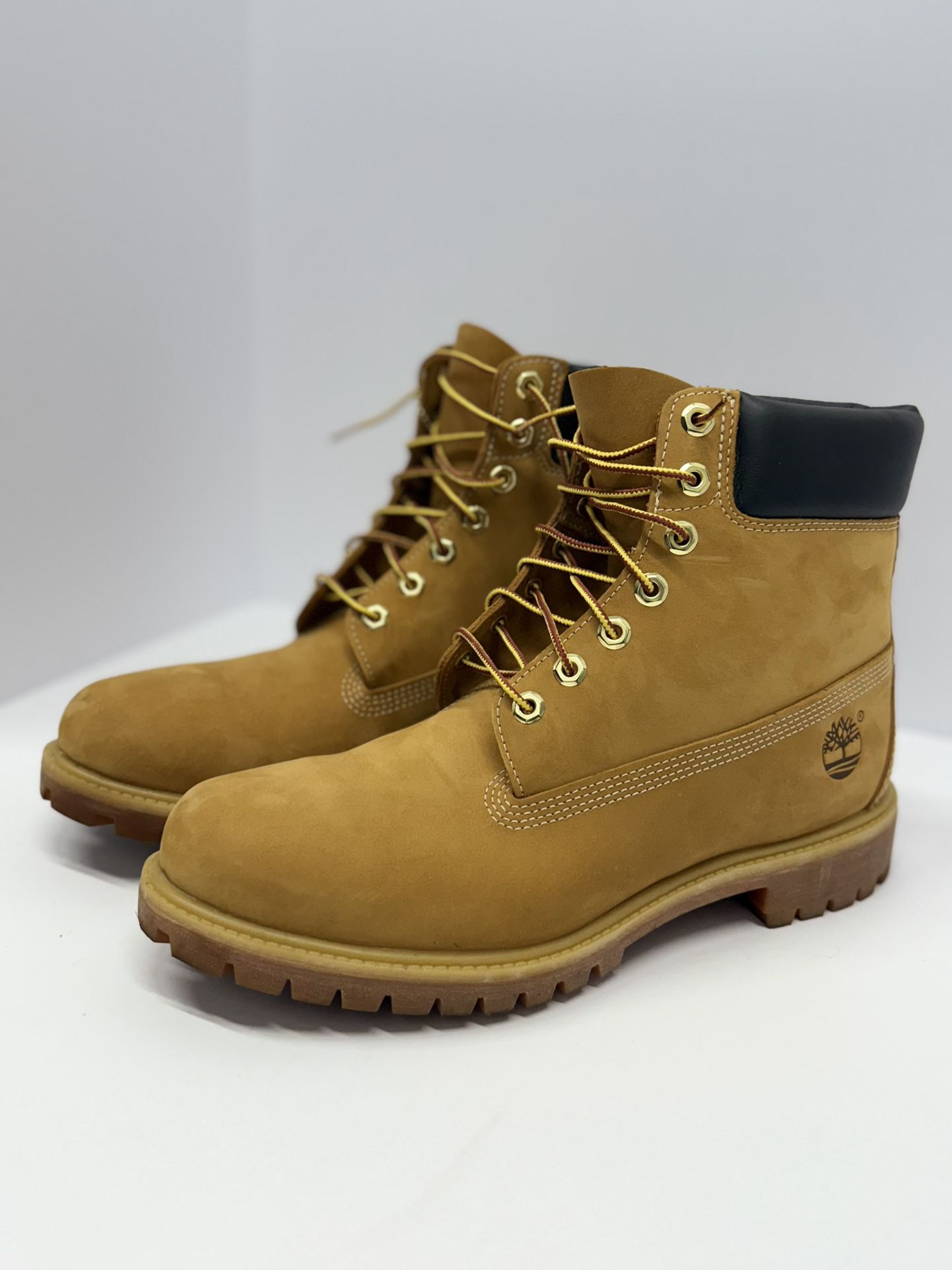Timberland Lace Up Boots 6 Premium 29.5 cm Camel Leather 10061 A5559 Used