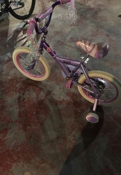 16” Bratz bike with training wheels.