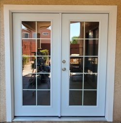 Brand new french doors 10-lite with the internal grills