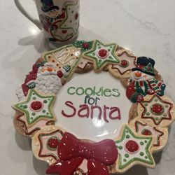 Milk And Cookies For Santa Decor 