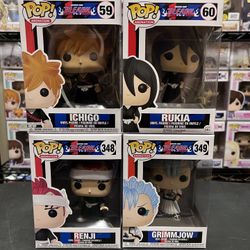 Bleach Funko Pop Bundle Ichigo Rukia Grimmjow Renji