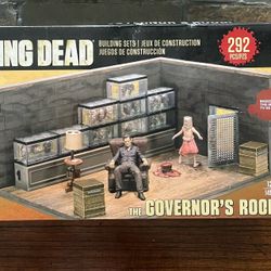 The Walking Dead Governors Room/ opened 282 pc lego set with all pieces 