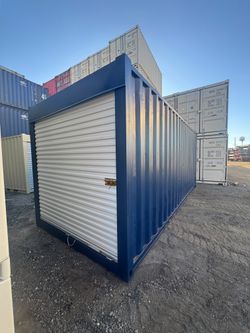 20FT SHIPPING CONTAINER – WIND & WATERTIGHT | HEAVY DUTY STORAGE SHED | CONEX BOX (ROLL-UP DOOR)