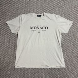 BoohooMan Yacht Club Monaco Cream Casual Short Sleeve T-Shirt