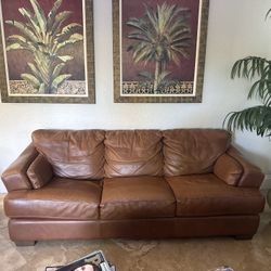 Brown Leather Sofa Couch